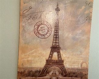 Lot 216 Paris art on canvas print 39” x 27” $25 NOW $17
