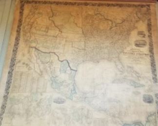 Enormous 1858 Mitchell United States Map, Reduced to $2,000