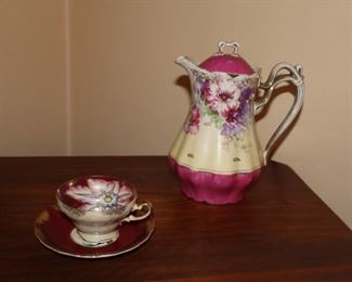 Antique Teapot and Teacup - call for pricing