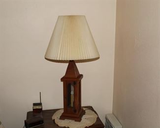 Wooden Lamp with Candle $15