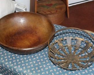 Antique Wooden Bowl $45