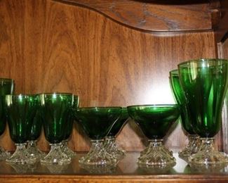Dark Green Glasses $45