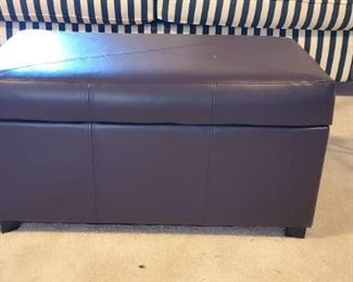 Leather-Look Storage Ottoman in Great Condition