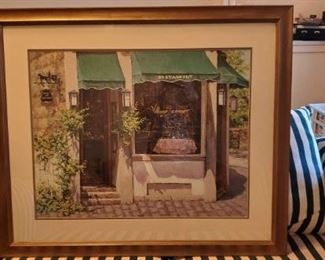 Nicely Framed Village Restaurant Print
