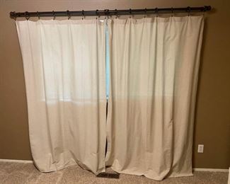 Nice Set of Ikea Curtains with Curtain Rod