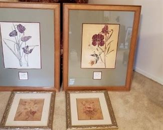 Spring Flower Prints in Pretty Frames