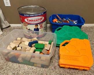 Children's Toys: Building Blocks, The Classic Tinker Toy Construction Kit & Two Kid K'nex Kits