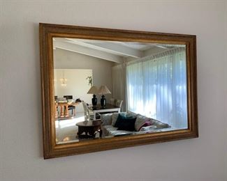 Elegant Gold Tone Wall Mirror with Beautiful Detail 40.5" x 28.5"