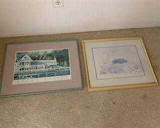 Roche Harbor Original Serigraph from Martin Malay Studio Signed By Christa Malay, Signed & Framed Print By Al Riccio