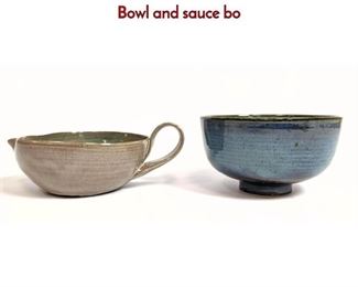 Lot 3 2pcs EDWIN and MARY SCHEIER Pottery. Bowl and sauce bo
