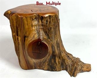 Lot 9 Studio Mystery Stump Wood Puzzle Jewelry Box. Multiple