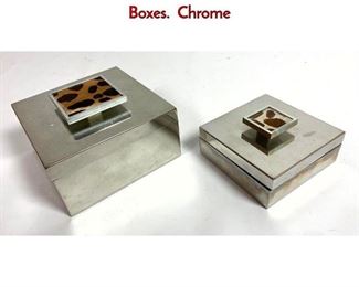Lot 13 2pcs HANS TURNWALD Signature Collection Boxes. Chrome
