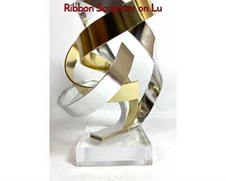 Lot 15 DAN MURPHY 1987 Twisted Aluminum Ribbon Sculpture on Lu