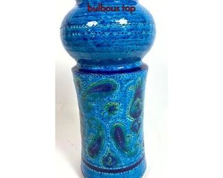 Lot 25 BITOSSI Aldo Londi Decorated blue vase with bulbous top