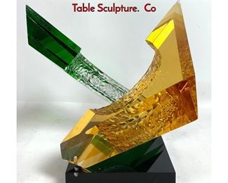 Lot 27 MICHAEL GEORGE 2010 Lucite Acrylic Table Sculpture. Co