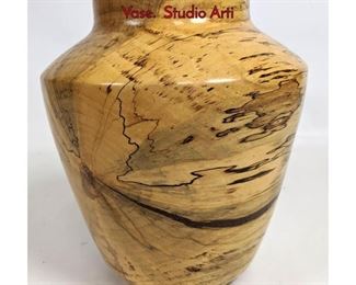 Lot 35 PAUL RHUDY Spalted Pecan Turned Wood Vase. Studio Arti