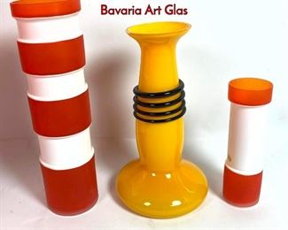 Lot 39 3pcs 2 SALVIATI Art Glass Vases and 1 Bavaria Art Glas