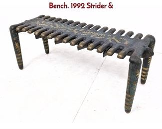 Lot 42 TERENCE MAIN Cast Bronze STRIDER Bench. 1992 Strider