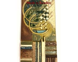 Lot 44 STIG CARLSSON Art Pottery Wall Plaque. Made in Sweden.