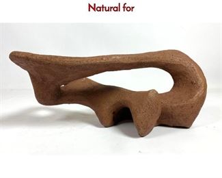Lot 49 Abstract Pottery Stoneware Sculpture. Natural for