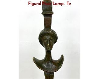 Lot 66 ALBERTO GIACOMETTI Style Bronze Figural Floor Lamp. Te