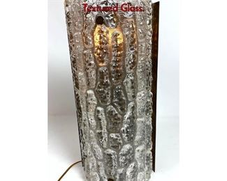 Lot 71 Large Venini Style Wall Sconce. Bubble Textured Glass.