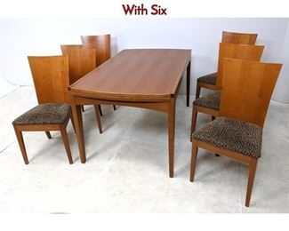 Lot 87 Italian Calligaris Dining Set. Extension Table With Six