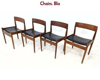 Lot 90 4pc Illums Bolighus Danish Modern Teak Side Chairs. Bla