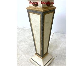 Lot 92 Decorator Maitland Smith Style Pedestal Stand. Made in