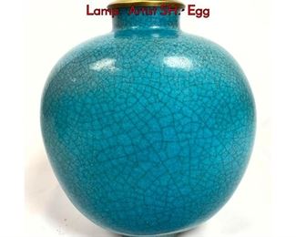 Lot 94 KARLSRUME CHANTAL German Pottery Lamp. Artist SH. Egg