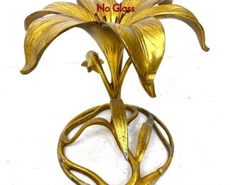 Lot 96 Cast Aluminum LILY Table Base. Gilt painted. No Glass
