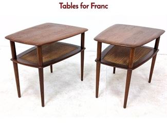 Lot 97 Pr Peter Hvidt Danish Modern Teak Side Tables for Franc