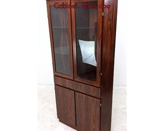 Lot 117 Skovby Danish Modern Rosewood Corner Cabinet. Glass doo