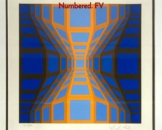 Lot 139 Victor Vasarely serigraph Print Signed and Numbered. FV