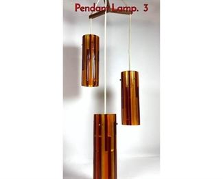 Lot 156 Colorful Modernist Acrylic Chandelier Pendant Lamp. 3