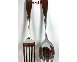 Lot 158 Pair Contemporary Oversized Metal Kitchen Utensil Sculp
