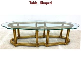 Lot 161 Hollywood Regency Style Coffee Cocktail Table. Shaped