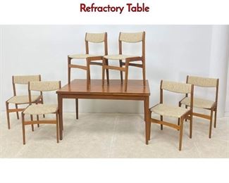 Lot 168 VEJLE STOLE Danish Modern Dining Set. Refractory Table