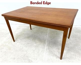 Lot 169 Danish Modern Teak Refractory Dining Table. Banded Edge