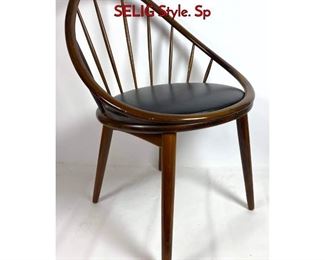 Lot 178 Danish Modern Ovoid Lounge Side Chair. SELIG Style. Sp