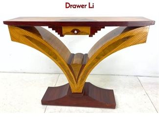 Lot 190 Art Deco Style Console Hall Sofa Table with 1 Drawer Li
