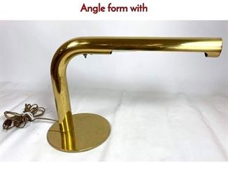 Lot 193 Sonneman Style Brass Tube Desk Lamp. Angle form with