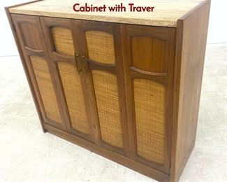 Lot 194 Heritage American Modern Bar Server Cabinet with Traver