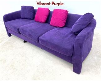 Lot 226 80s Modern Upholstered Sofa Couch In Vibrant Purple.