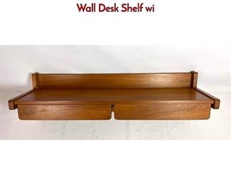 Lot 235 AKSEL KJERSGAARD Danish Modern Teak Wall Desk Shelf wi