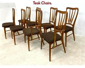 Lot 239 Set 8 Niels Kofoed Koefoeds Hornslet Teak Chairs.