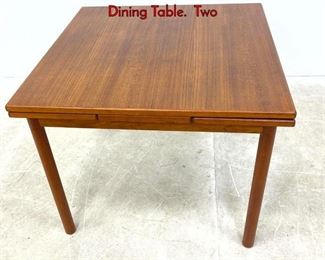 Lot 241 Danish Modern Teak Square Refractory Dining Table. Two