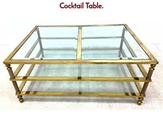 Lot 249 Oversized Regency Style 3 Tier Coffee Cocktail Table.