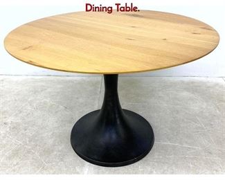 Lot 253 West Elm Wood and Metal Tulip Dining Table.