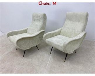 Lot 254 Pr Italian Style Cloud Side Modernist Lounge Chairs. M